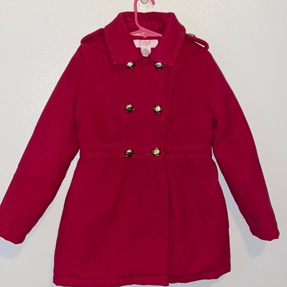 Joe Fresh Kids Pink Dress Jacket with Gold Buttons and Zipper Detail Size 6-7